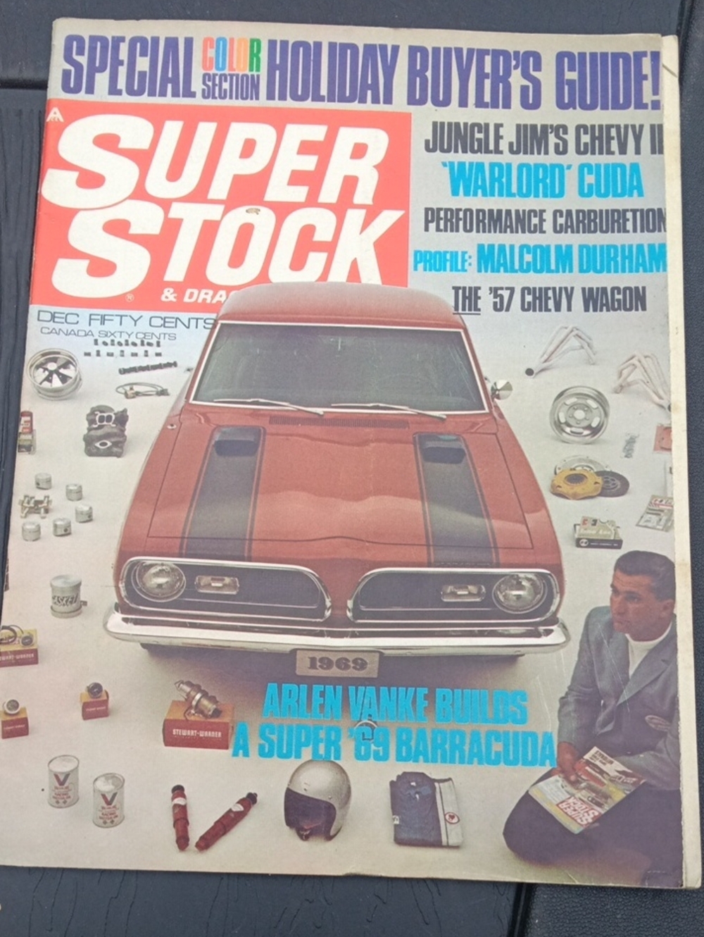 Super Stock Magazine Cover - Red Muscle Car